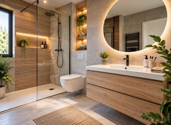 Des finitions soignées dans votre salle de bain à Saint-Germain-Langot